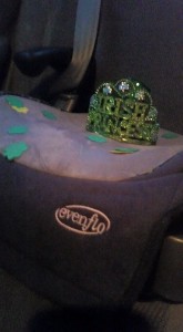 They busted into the car in a flurry of green glitter and shamrock confetti!