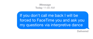Kind of lost my mind and started sending my boss texts like this...